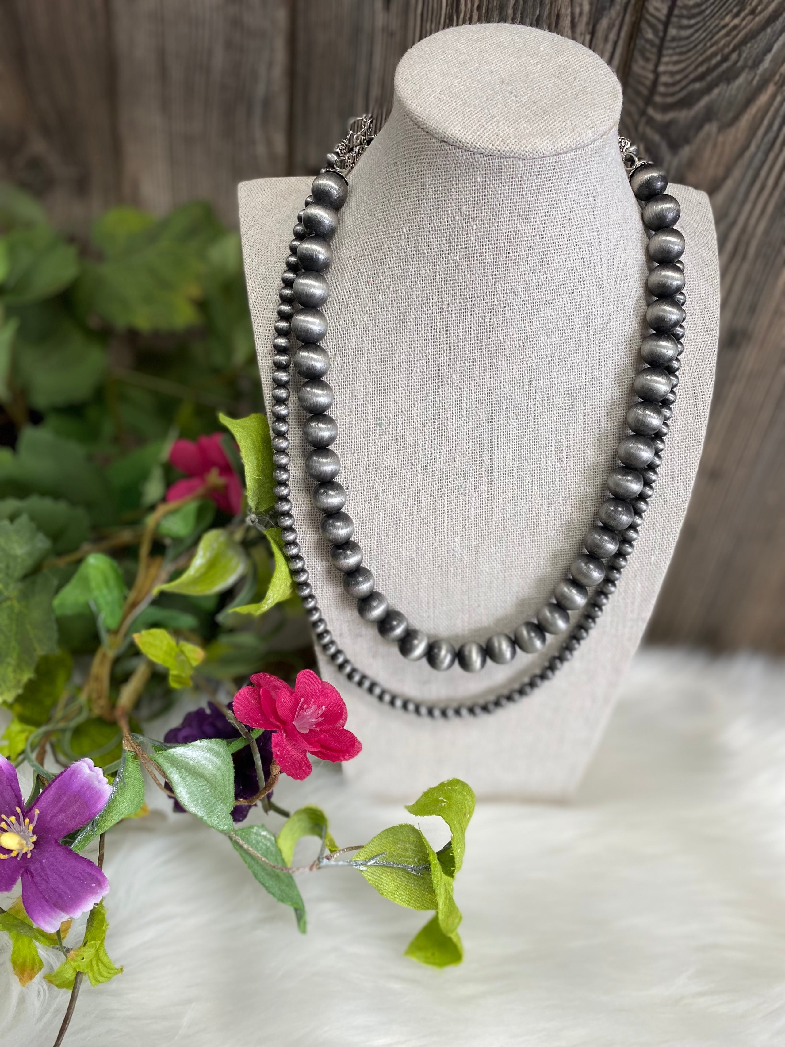 20" Long, 2strand Navajo Pearl Necklace 736246 JAM Feeds